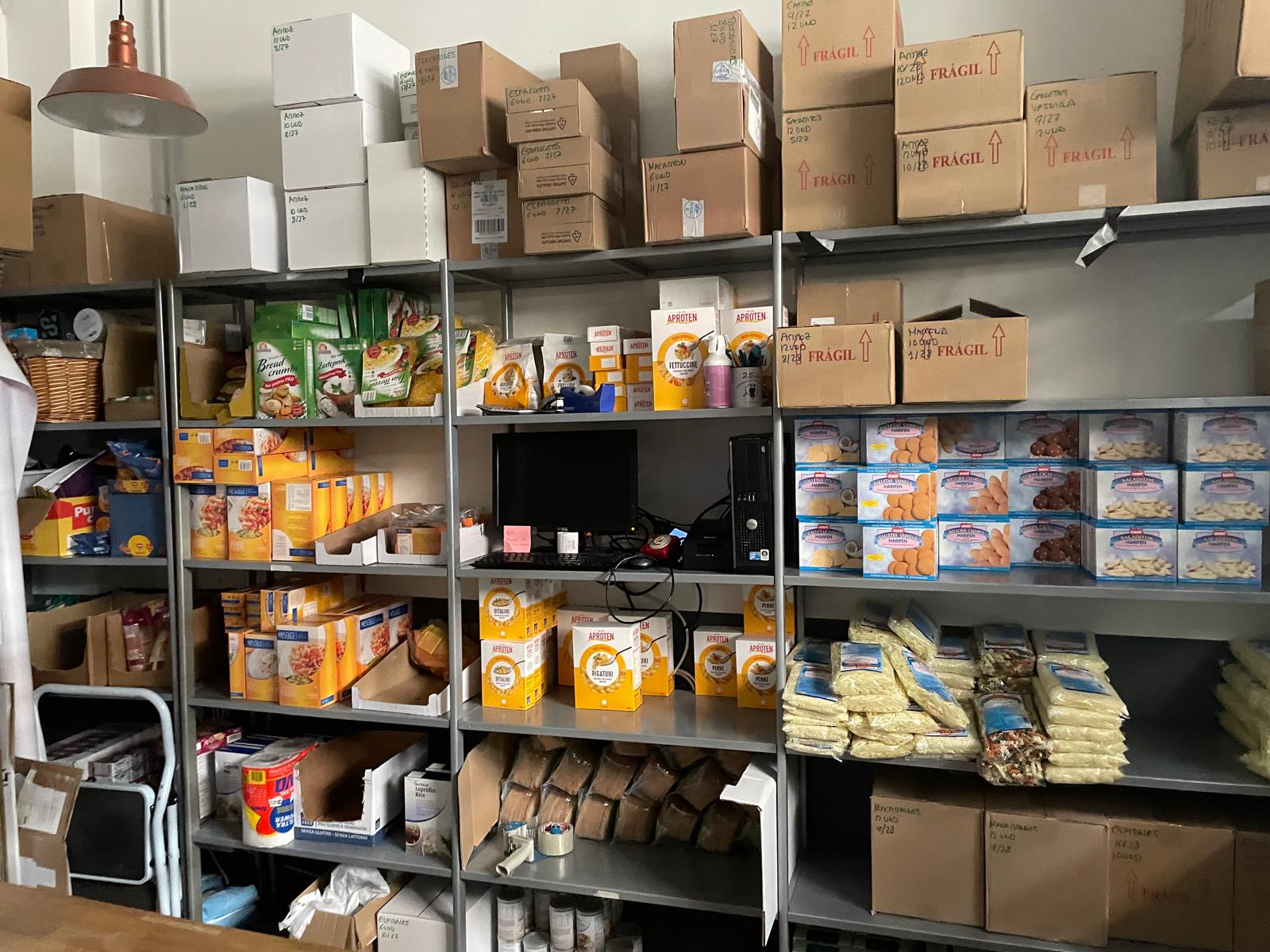 Estanterías del Banco de Alimentos ASFEMA